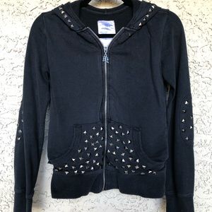 Studded zip up hoodie